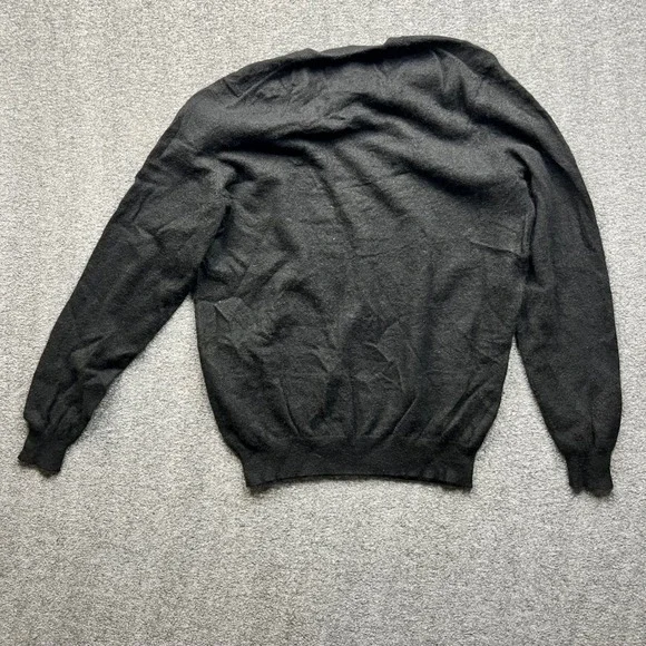 Club Room Sweater Mens Large Black 100% Cashmere 2-Ply Crewneck Long Sleeve Knit - Picture 9 of 14